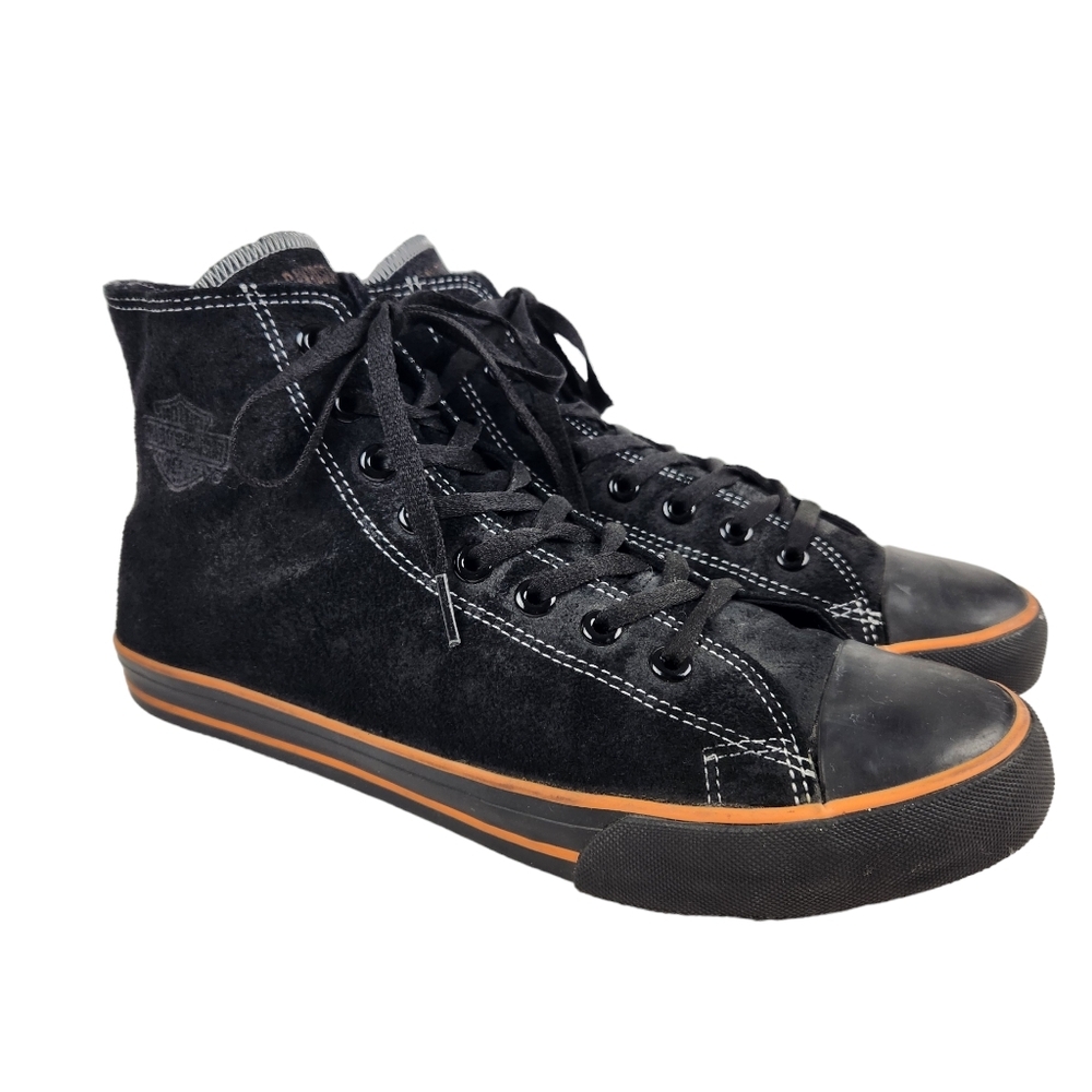 Harley-Davidson Black and Orange Sneakers